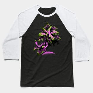 Snake Palms - Purple Baseball T-Shirt